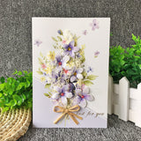 Preserved Flower Bouquet Greeting Card, Gift for Birthday