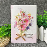 Preserved Flower Bouquet Greeting Card, Gift for Birthday
