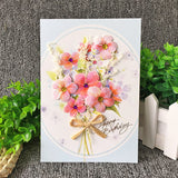 Preserved Flower Bouquet Greeting Card, Gift for Birthday