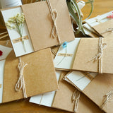 Preserved Flower with Vintage Kraft Paper, Greeting Card