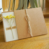 Preserved Flower with Vintage Kraft Paper, Greeting Card