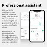 Smart Health Ring——Featuring Stress and Sleep Monitoring Functions, Compatible with iOS and Android,Waterproof Fitness Tracker for Women & Men, No Subscription Fee., Bluetooth, Wearable, Sensor Fitness Trackers