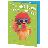 Funny Dancing Chicken Birthday Card, Funny Birthday Card for Men Women Kids, Music & Shaking Body Motion Greeting Card with Envelope, Unique Hilarious Birthday Gift, 5.9 Inch x 8.4 Inch