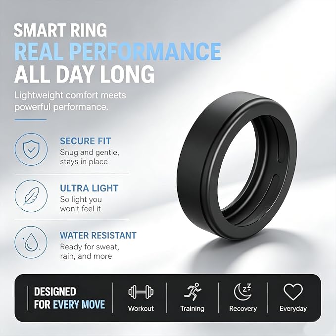 Oura5 Silicone Cover Accessories, Soft Lightweight Anti-Scratch Smart Ring Sleeve, Comfortable Protection Protector for Daily Use – S Fits US6-9, M Fits US10-13 Wearable Accessory, Everyday Styling