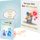 Musical Light-Up Stepdad Father's Day Card – Vibration & Glowing Heart Interactive Greeting Card for Bonus Dad, Keepsake Gift