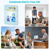 Musical Light-Up Stepdad Father's Day Card – Vibration & Glowing Heart Interactive Greeting Card for Bonus Dad, Keepsake Gift