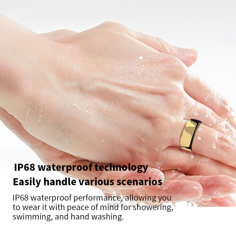 Smart Health Ring——Featuring Stress and Sleep Monitoring Functions, Compatible with iOS and Android,Waterproof Fitness Tracker for Women & Men, No Subscription Fee., Bluetooth, Wearable, Sensor Fitness Trackers