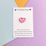 3D Resin Bead Heart Shape, Pocket Hug Set, 7 Pieces for 1 Set