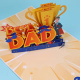 Best Dad Pop up Card, 3D Greeting Card