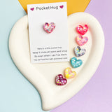 3D Resin Bead Heart Shape, Pocket Hug Set, 7 Pieces for 1 Set