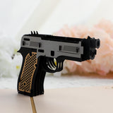 Vintage Pistol Pop up Card, 3D Greeting Card for Dad