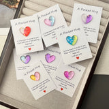 3D Resin Bead Heart Shape, Pocket Hug Set, 7 Pieces for 1 Set