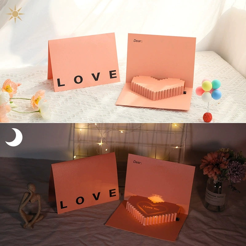 Carte pop-up musicale Love Heart, carte de vœux 3D