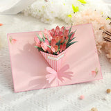 Carte pop-up Bouquet de tulipes, carte de vœux 3D