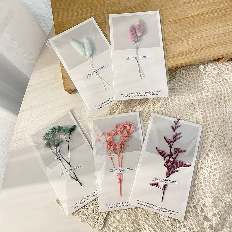 Handmade Preserved Flower Card, 23 Pieces for 1 Set