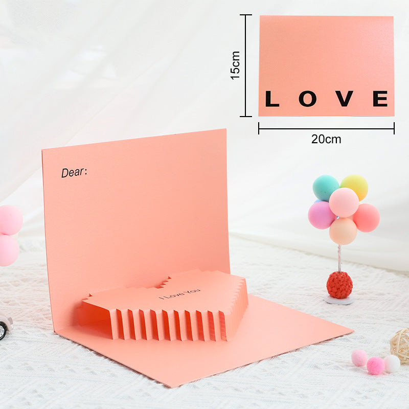 Carte pop-up musicale Love Heart, carte de vœux 3D