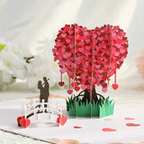 Carte pop-up Love Tree, carte de vœux 3D pour la Saint-Valentin