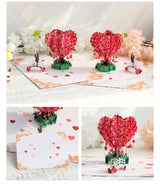 Carte pop-up Love Tree, carte de vœux 3D pour la Saint-Valentin