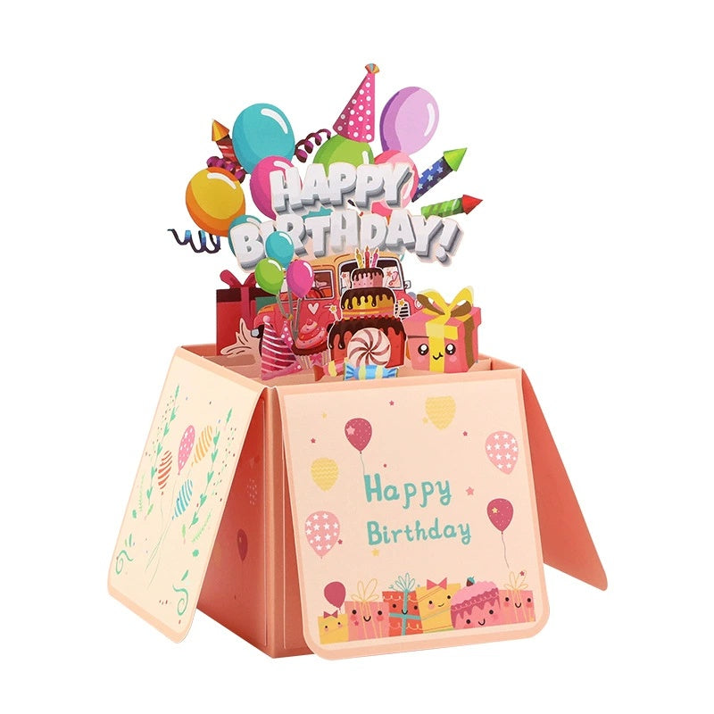 Carte pop-up Joyeux anniversaire, carte de vœux 3D