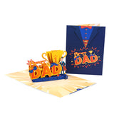 Best Dad Pop up Card, 3D Greeting Card