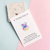 3D Resin Bead Colorful Pocket Hug, 6 Pieces for 1 Set