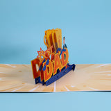 Best Dad Pop up Card, 3D Greeting Card