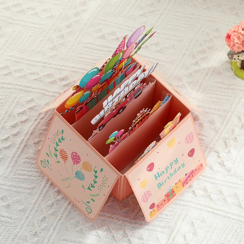 Carte pop-up Joyeux anniversaire, carte de vœux 3D