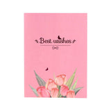 Carte pop-up Bouquet de tulipes, carte de vœux 3D