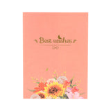 Carte pop-up Bouquet de fleurs, carte de vœux 3D