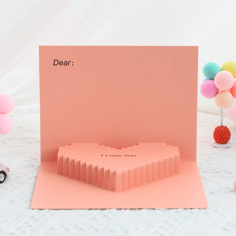 Carte pop-up musicale Love Heart, carte de vœux 3D