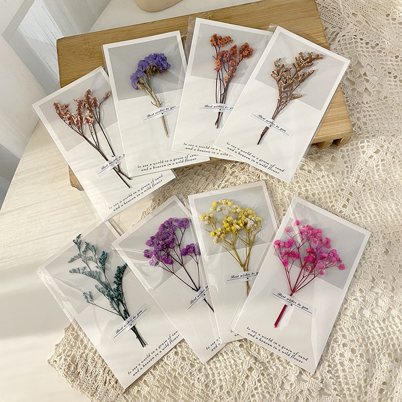Handmade Preserved Flower Card, 23 Pieces for 1 Set