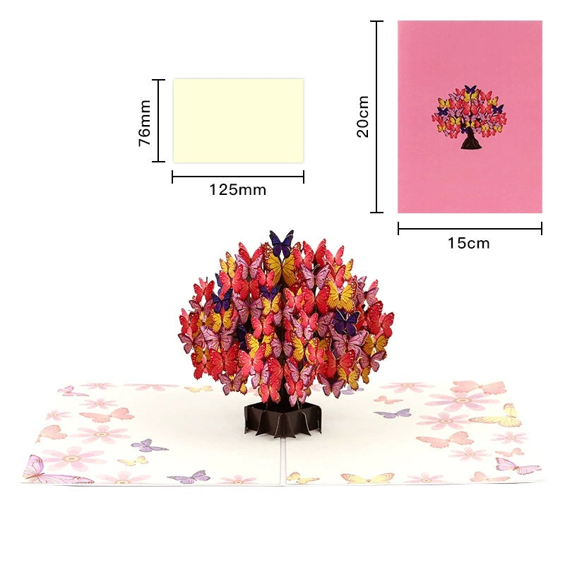 Butterfly Tree Pop up Card, 3D Greeting Card
