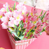 Carte pop-up Bouquet de glaïeuls, carte de vœux 3D