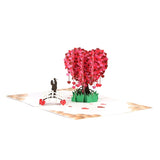 Carte pop-up Love Tree, carte de vœux 3D pour la Saint-Valentin