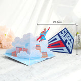 Flying Superman Pop up Card, 3D Greeting Card