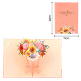 Carte pop-up Bouquet de fleurs, carte de vœux 3D