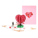 Carte pop-up Love Tree, carte de vœux 3D pour la Saint-Valentin