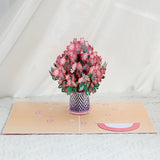 Carte pop-up fleur de cerisier, carte de vœux 3D pour elle