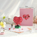 Carte pop-up Love Tree, carte de vœux 3D pour la Saint-Valentin