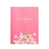 Carte pop-up Bouquet de glaïeuls, carte de vœux 3D