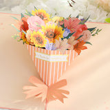 Carte pop-up Bouquet de fleurs, carte de vœux 3D