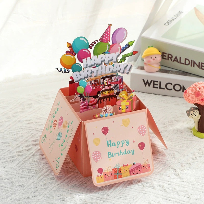 Carte pop-up Joyeux anniversaire, carte de vœux 3D