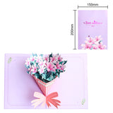 Carte pop-up Bouquet de lys, carte de vœux 3D