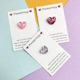 3D Resin Bead Heart Shape, Pocket Hug Set, 7 Pieces for 1 Set