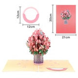 Carte pop-up fleur de cerisier, carte de vœux 3D pour elle