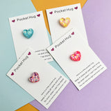 3D Resin Bead Heart Shape, Pocket Hug Set, 7 Pieces for 1 Set
