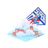 Flying Superman Pop up Card, 3D Greeting Card