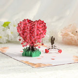 Carte pop-up Love Tree, carte de vœux 3D pour la Saint-Valentin