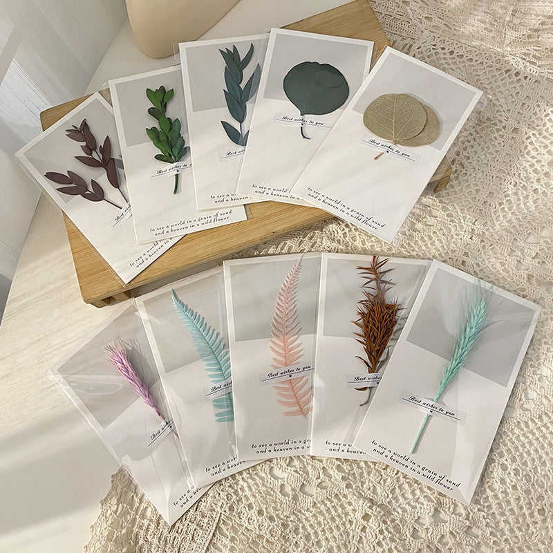 Handmade Preserved Flower Card, 23 Pieces for 1 Set