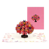 Carte pop-up Arbre aux papillons, carte de vœux 3D